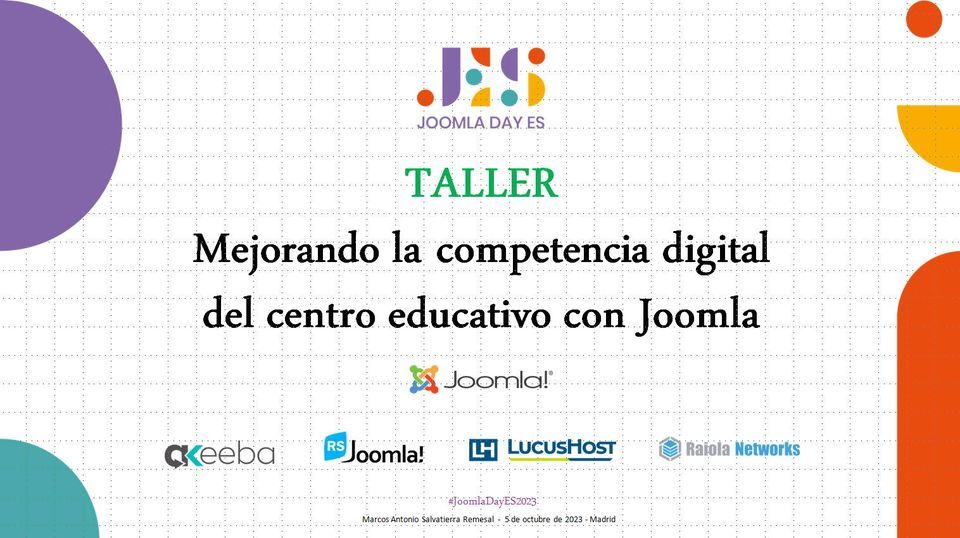 Taller Mejorando la competencia digital del centro educativo con Joomla